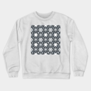 Snowflakes Gray Crewneck Sweatshirt